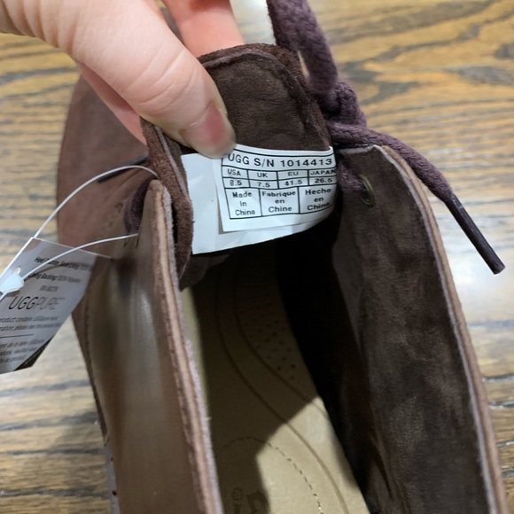 New Men’s Ugg Leighton Shoes Dark Brown Size 8.5 - Picture 12 of 15